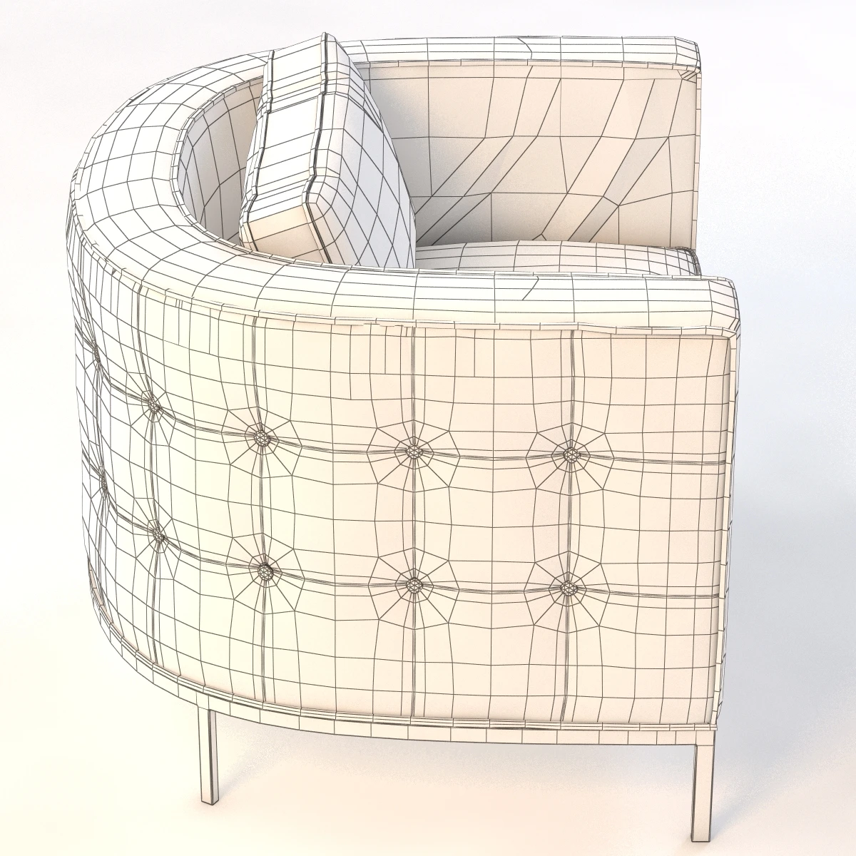 Bolier Domicile Tufted Curved Back Lounge Chair 62047 3D Model_010